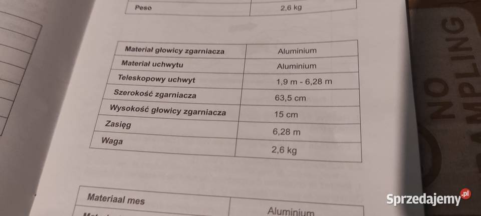 ŁOPATA DO ODŚNIEŻANIA DACHU ZGARNIACZ Chorzów