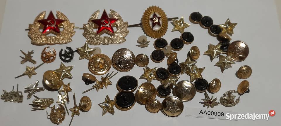 odznaczenia guziki ZSRR zestaw 3 AA00909