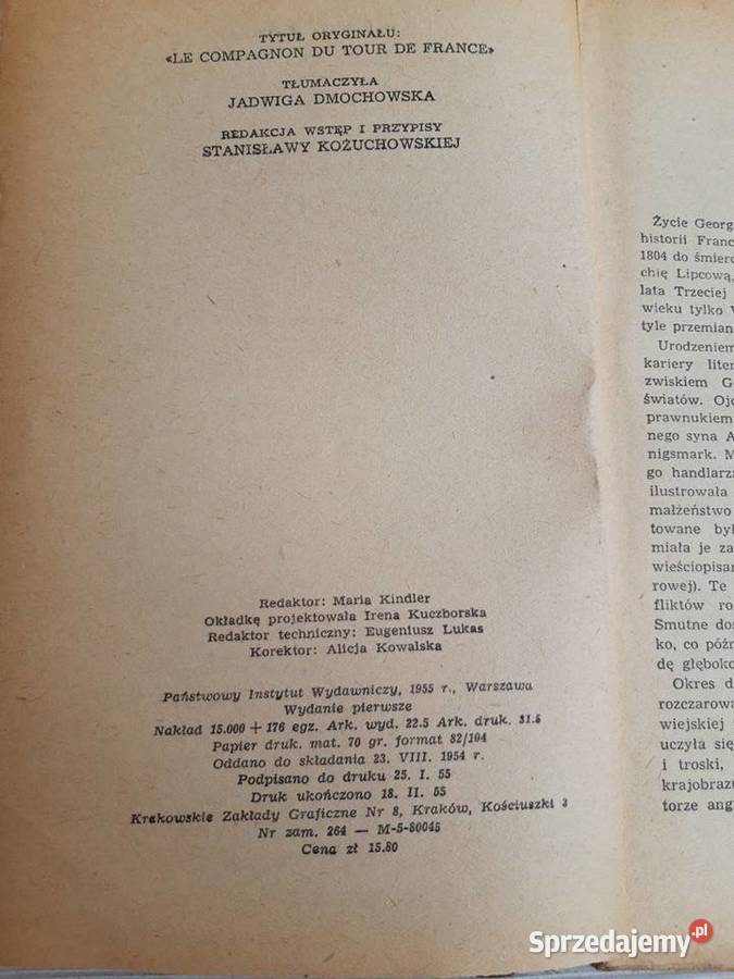Wędrowny Czeladnik George Sand 1955 Bielsko-Biała