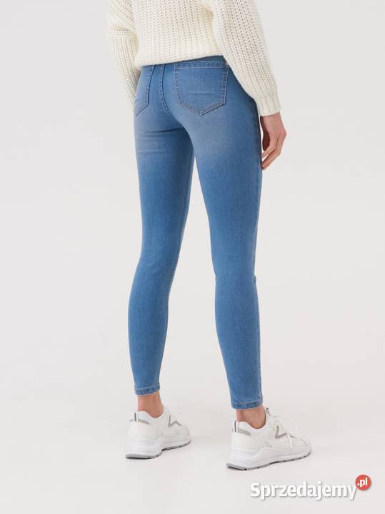 niebieskie spodnie rurki Sinsay Spodnie Olkusz