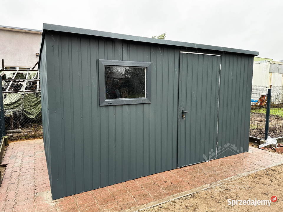 Domek Ogrodowy Schowek Blaszany 4x4 okno lubuskie