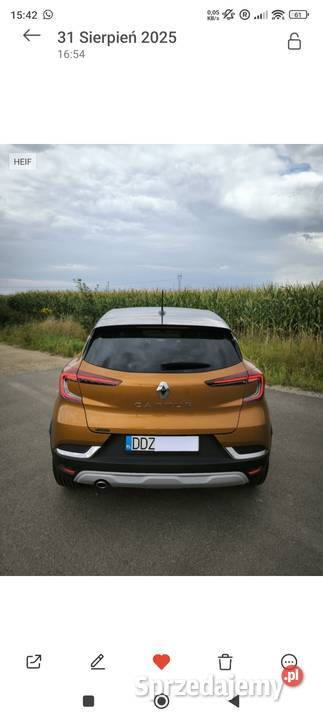 Renault Captur TCe 90 INTENS 2021r model z 2022 wspomaganie kierownicy Captur dolnośląskie Dzierżoniów
