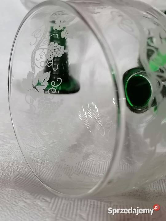 Kieliszki do wina na zielonej nóżce Luminarc Porcelana i szkło