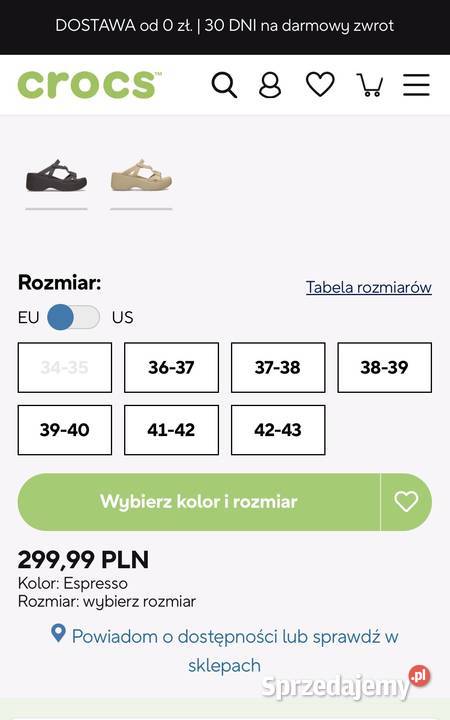 Klapki damskie Crocs BROOKLYN KNOT SKY SANDAL Łódź sprzedam