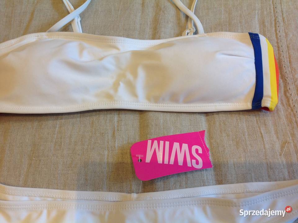 Strój kąpielowy dwuczęściowy r L Biały nowy lubuskie Nowa Sól sprzedam
