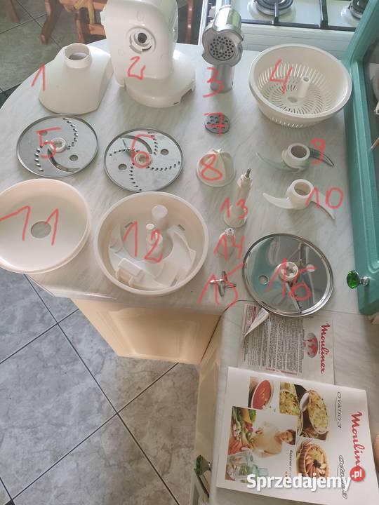 Moulinex Robot kuchenny części biały Akcesoria kuchenne lubuskie Sulechów