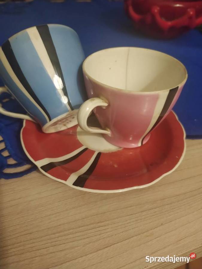 Filiżanki Ćmielów PRL Porcelans dolnośląskie