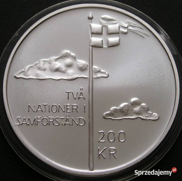 SZWECJA 200 KORON 2005 UNIA KALMARSKA SREBRO Łódź