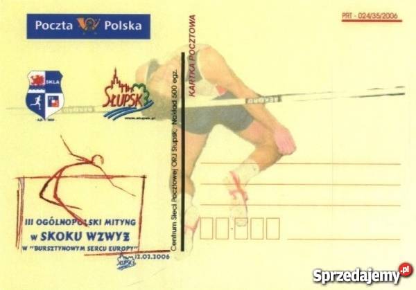 KARTKA POCZTOWA KASZUBY SŁUPSK MITYNG W SKOKU Lębork
