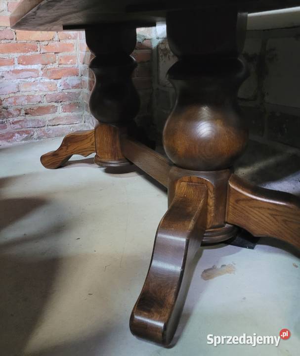 Stół dębowy z grubym blatem Zamość