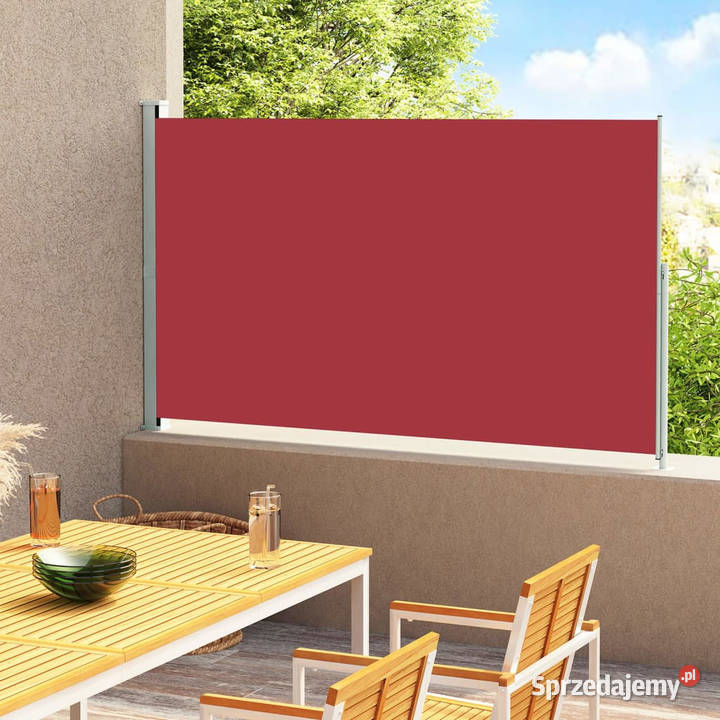 Zwijana markiza boczna na taras 180x300 czerwona Warszawa