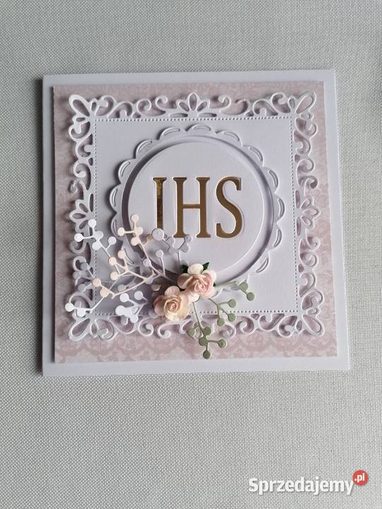 Kartka własnoręcznie wykonana komunia