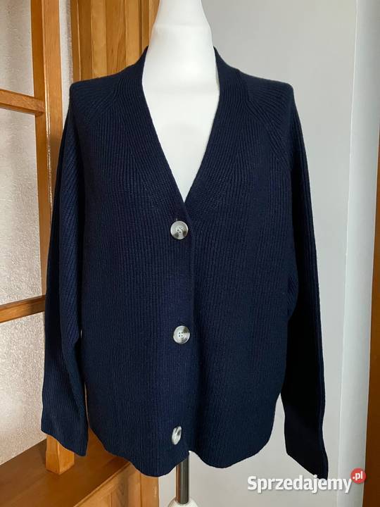 Granatowy bawełniany sweter kardigan Tom Tailor podkarpackie Nisko