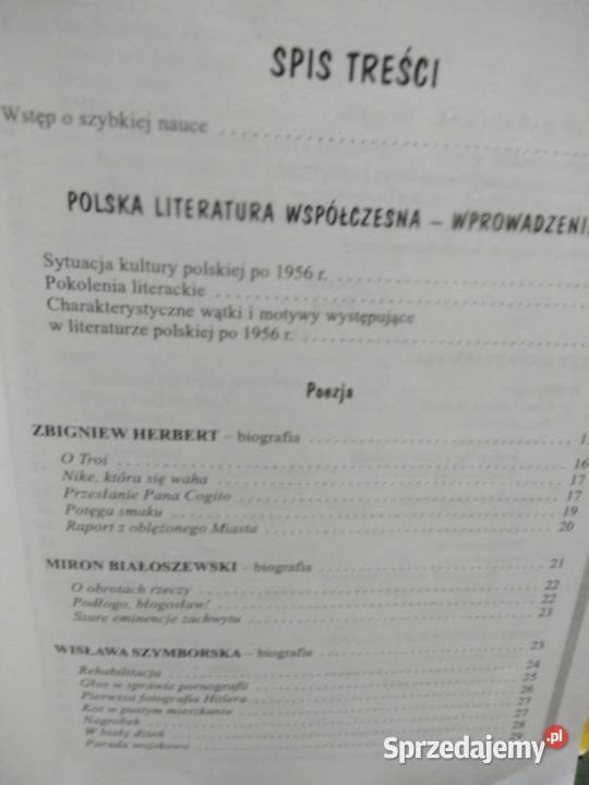 Lektury wiersze 7b polski antykwariat szkolny Antykwariat Warszawa sprzedam