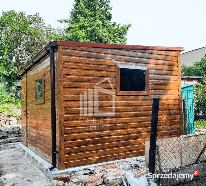 SCHOWEK DOMEK OGRODOWY 4m x 3m drzwi 2x okno Łęczyca