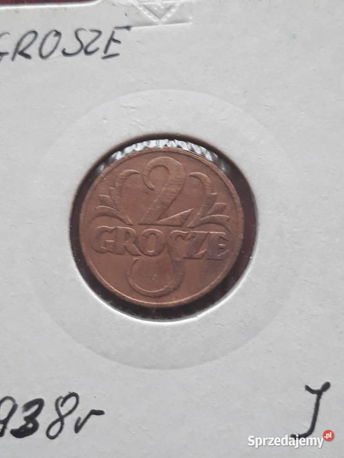 2 Grosze 1938 r Śliczne J Numizmatyka wielkopolskie Konin