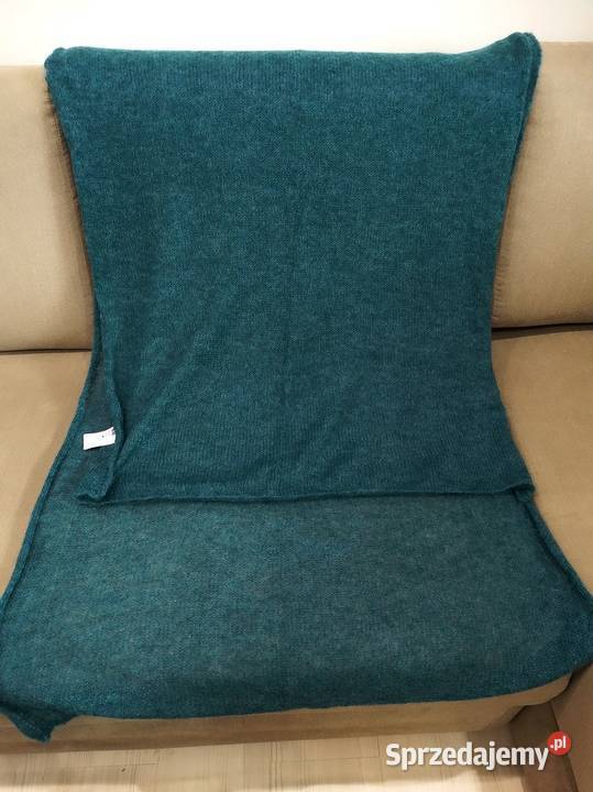 Szal Moherowy Duży Mgiełka Morski Kolor HM