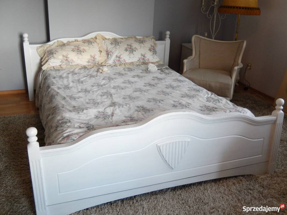 wielkie łóżko prowansalskie shabby chic Lubin sprzedam