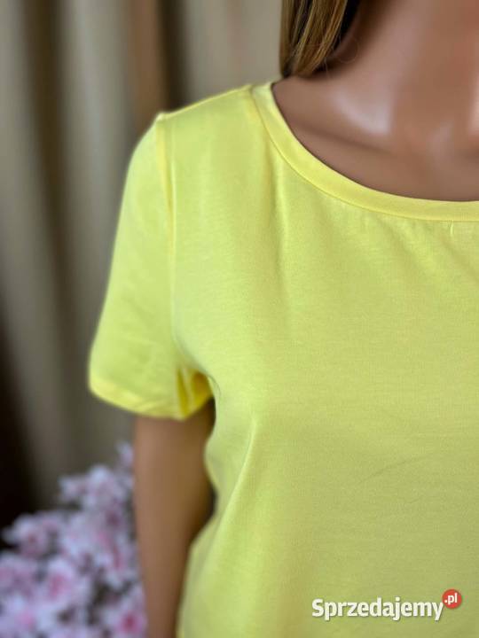 Sheego żółta tunika bawełniana basic casual Augustówka