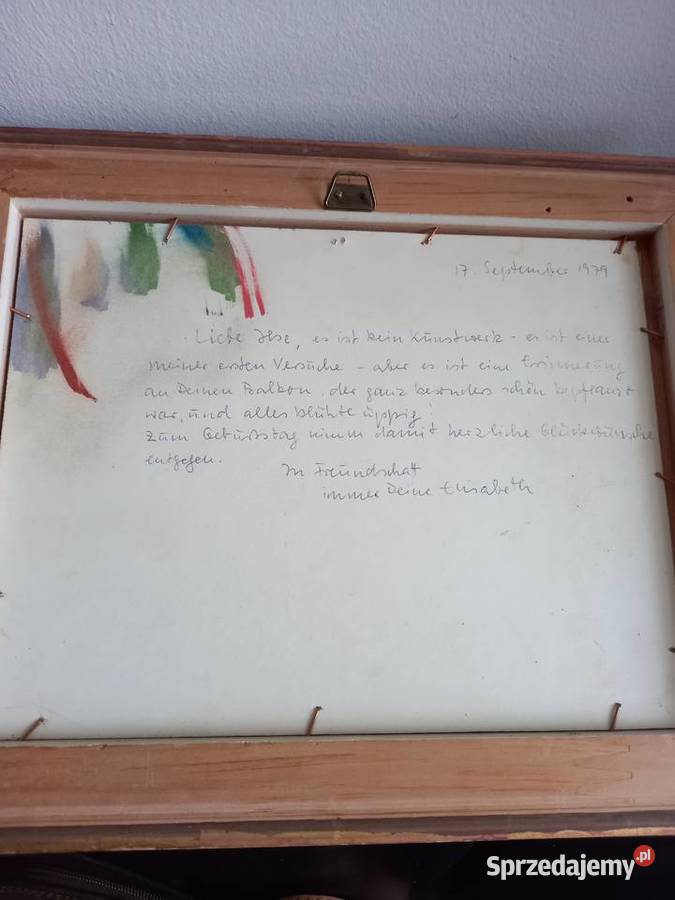 Obraz olejny Elizabeth Luster z 1979r Gorzów Wielkopolski