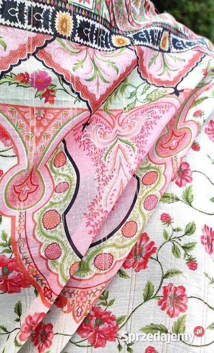 Duża lekka chusta chustka indyjska dupatta pareo