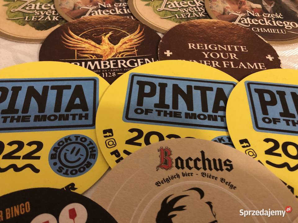 podkładki okrągłe pod szklanki czy kufle do piwa Zegrze