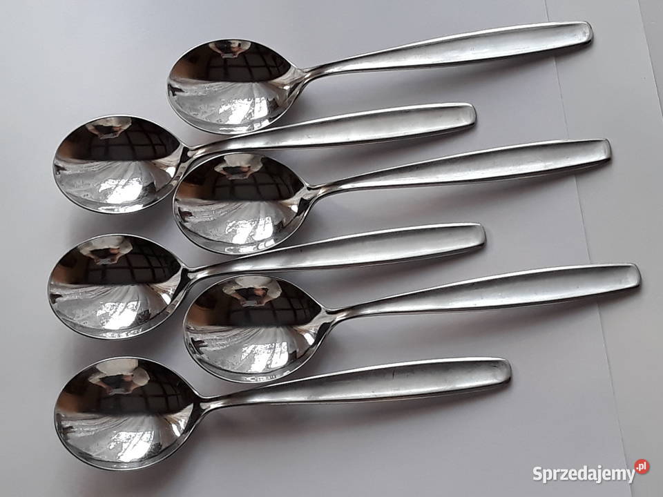 Łyżki do bulionu WKLĘSŁY Gerlach sztućce PRL Dąbrowa Górnicza