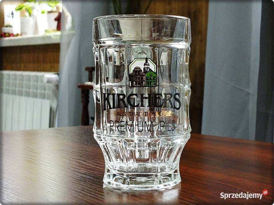 Niemiecki Szklany Kufel do piwa z uchem Kirchers sprzedam