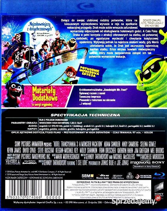 HOTEL TRANSYLWANIA 1 3 5 x BLURAY 3 i więcej