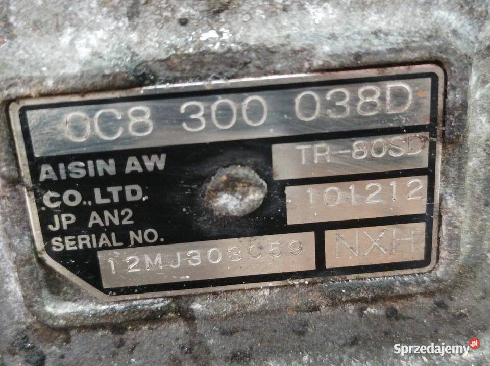 SKRZYNIA BIEGÓW AUTOMATYCZNA 0C8300038D NXH 30