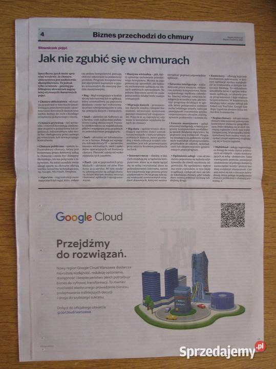 Biznes przechodzi do chmury Gazeta Wyborcza Pozostałe Parczew