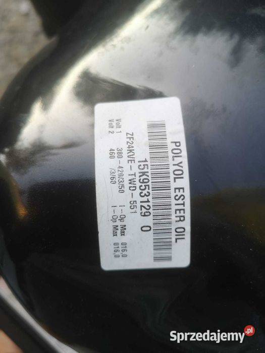 Sprężarka Copeland Scroll ZF24KVETWD551 209 m3h Magazynowanie opolskie Paczków