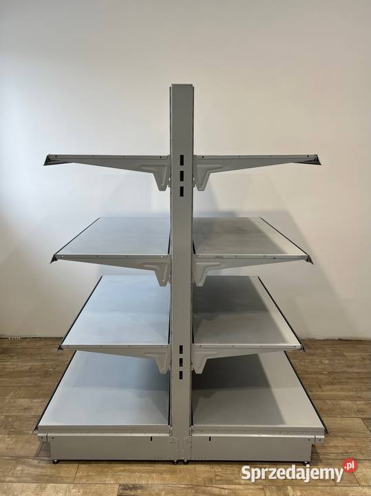 REGAŁ ŚRODKOWY sklepowy metalowy gondola szary