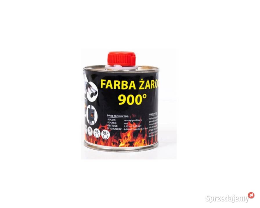 LAKIER Farba żaroodporna Do PIECA RUSZTU 900C małopolskie Skawina