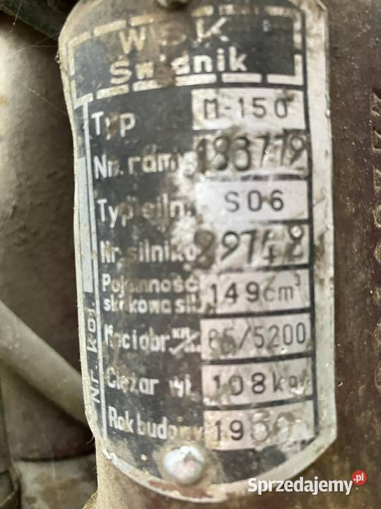 WSK M 150 z 1960 r 111111km Dulcza Wielka