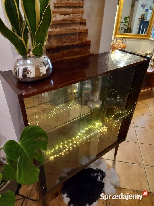 Witryna ptl gablota fornir retro Gdańsk
