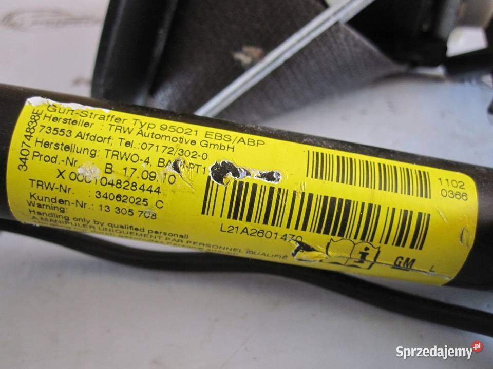 OPEL MERIVA B 11r pas bezpieczeństwa lewy przód świętokrzyskie Kielce