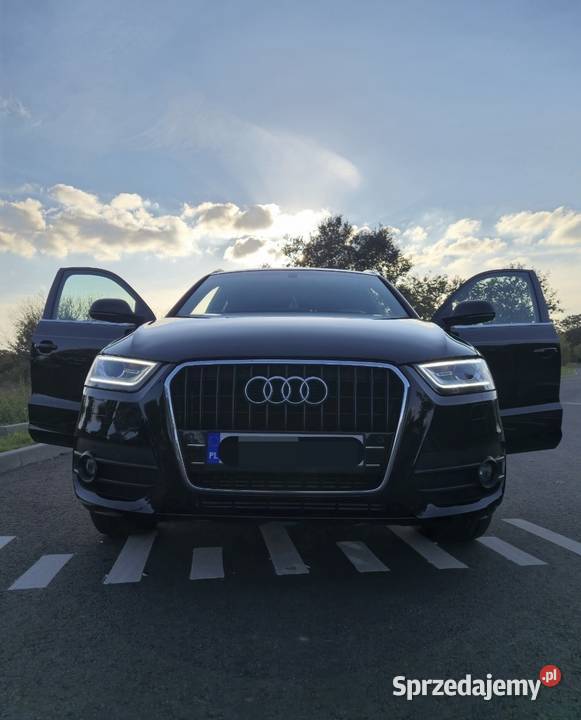 Audi Q3 20 220 automat tiptronic benzyna czarna kurtyny powietrzne dolnośląskie Wrocław