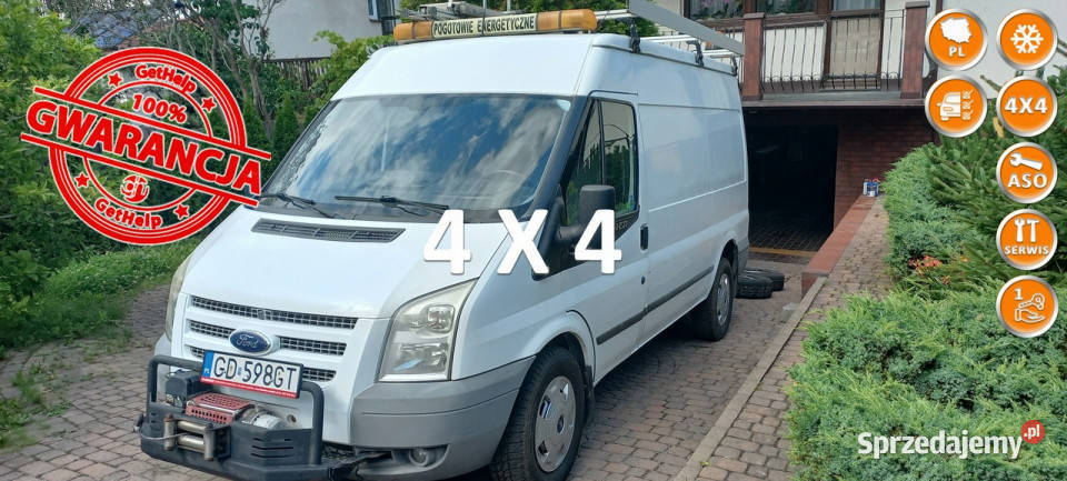 Ford Transit 4X4 Webasto Wciągarka Bagażnik Gdańsk