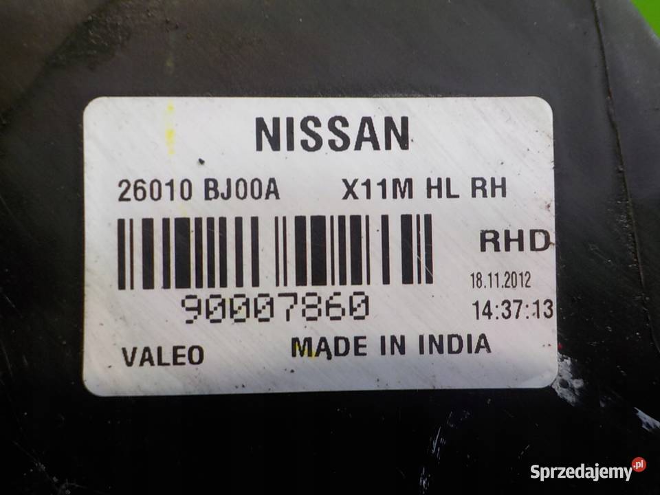 NISSAN NV200 13r VAN lampa prawa przod