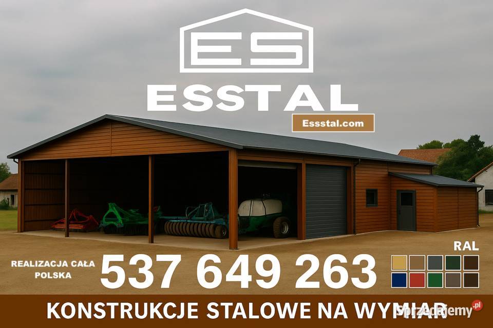 Garaż Blaszany HALA MAGAZYNOWA Wiata Wysoki Krotoszyn