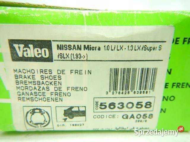 SZCZĘKI HAMULCOWE TYŁ NISSAN MICRA 10 93 VALEO