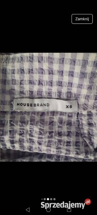 Spódnica krótka fioletowa trapezowa tweedowa