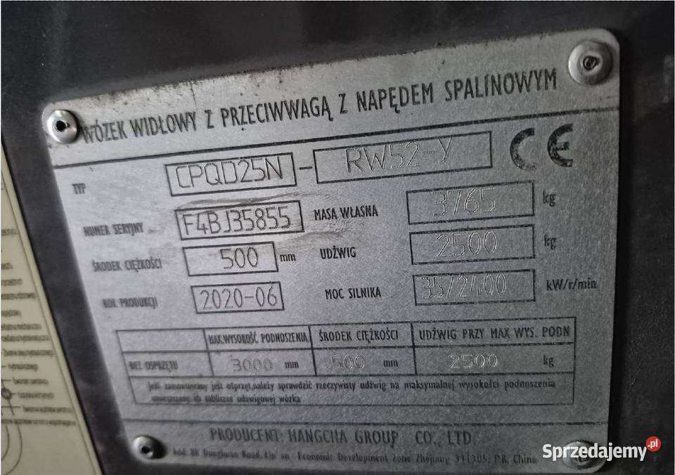 Syndyk sprzeda wózek widłowy HC Motoryzacja Bydgoszcz