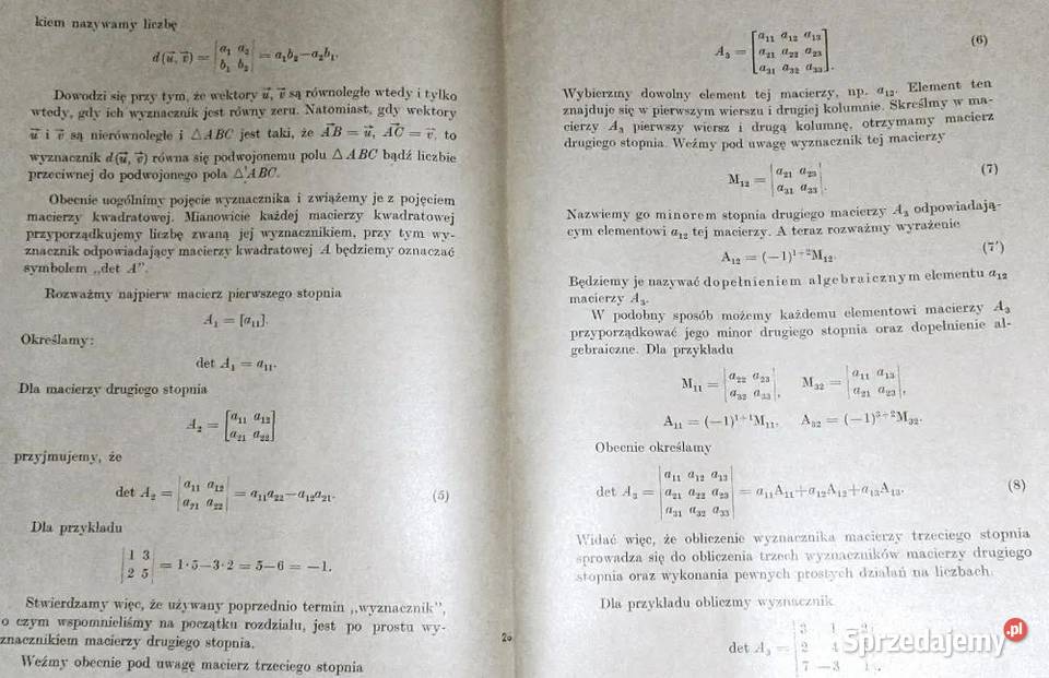 Elementy algebry liniowej Józef Janikowski miękka Chełm