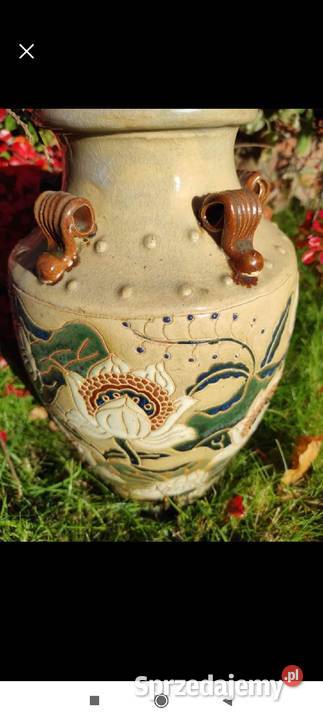Antyk międzynarodowy Wazon ceramiczny 1945 Pabianice sprzedam