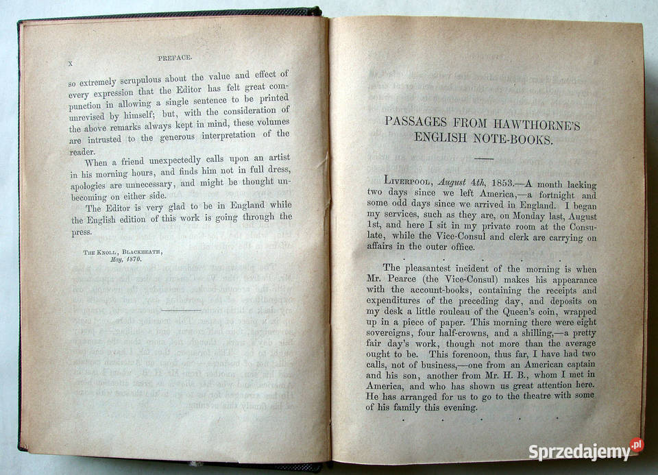 Passages fram the English Notebooks of Nathaniel Limanowa