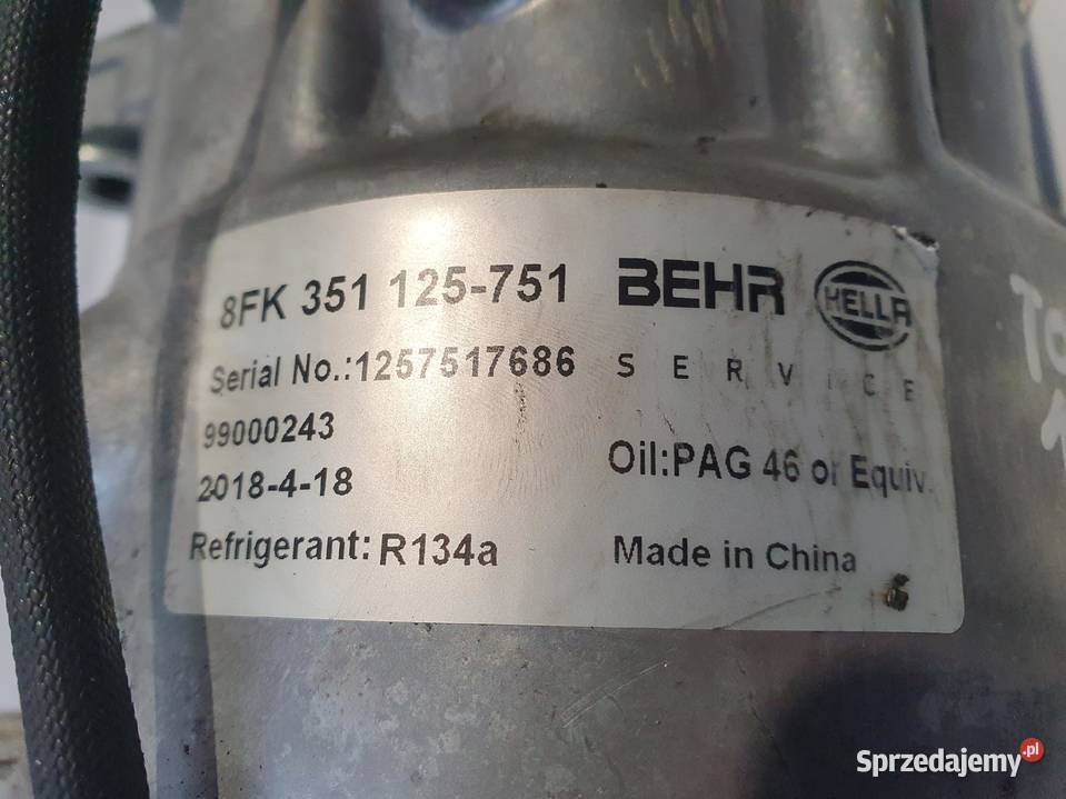 SPRĘŻARKA KLIMATYZACJI Seat Toledo II 16 16V Kompresory klimatyzacji