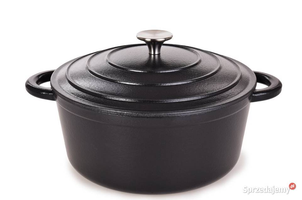 45L żeliwny garnek z samopodlewającą pokrywką Warszawa