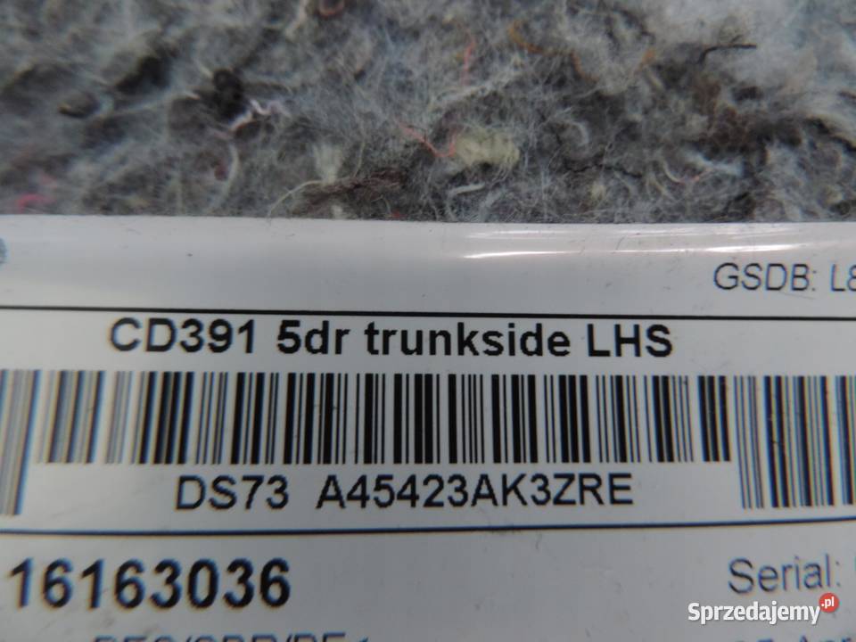 BOCZEK TAPICERKA BAGAŻNIKA LEWY FORD MONDEO MK5 sprzedam